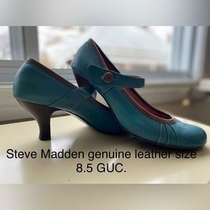 GUC Steve Madden Teal Brown Mary Jane Retro style